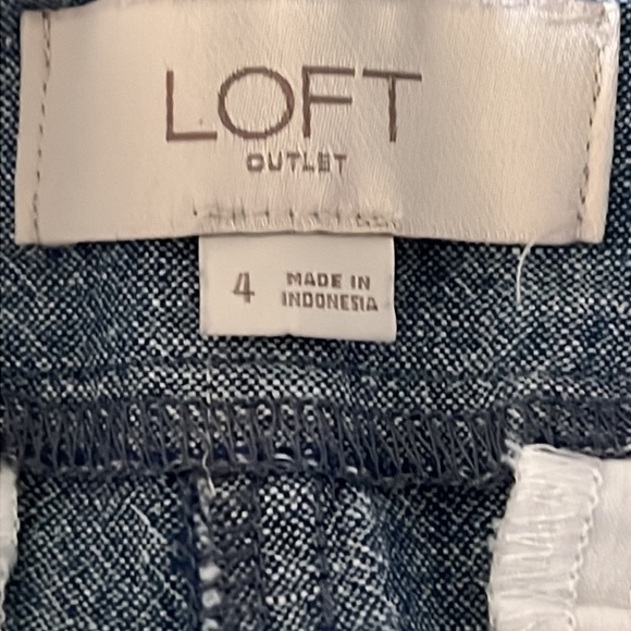 LOFT Linen Blend Shorts Size 4 - Picture 3 of 4